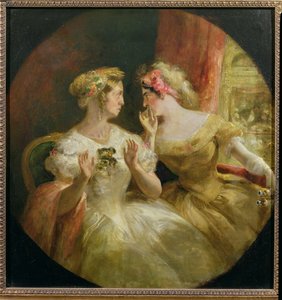オペラでおしゃべりする女性 作： Frederick Barnard
